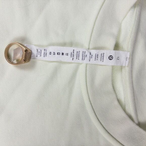 Lululemon Womens Perfectly Oversized Crew L Sweatshirt Size 12 Green Athleisure - Picture 3 of 6